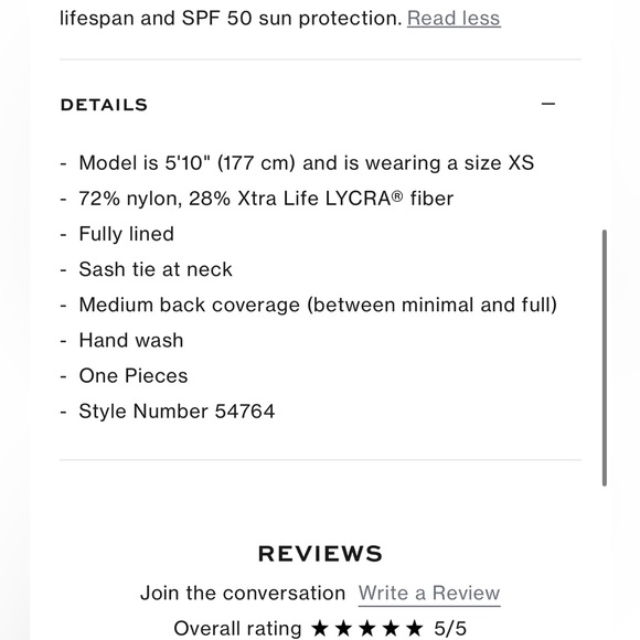 TORY BURCH solid Tie Halter One-Piece Swimsuit UPF L NWT plunge - Picture 4 of 11